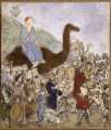 Jacob leaves his country and his family to go to Egypt contemporary Marc Chagall